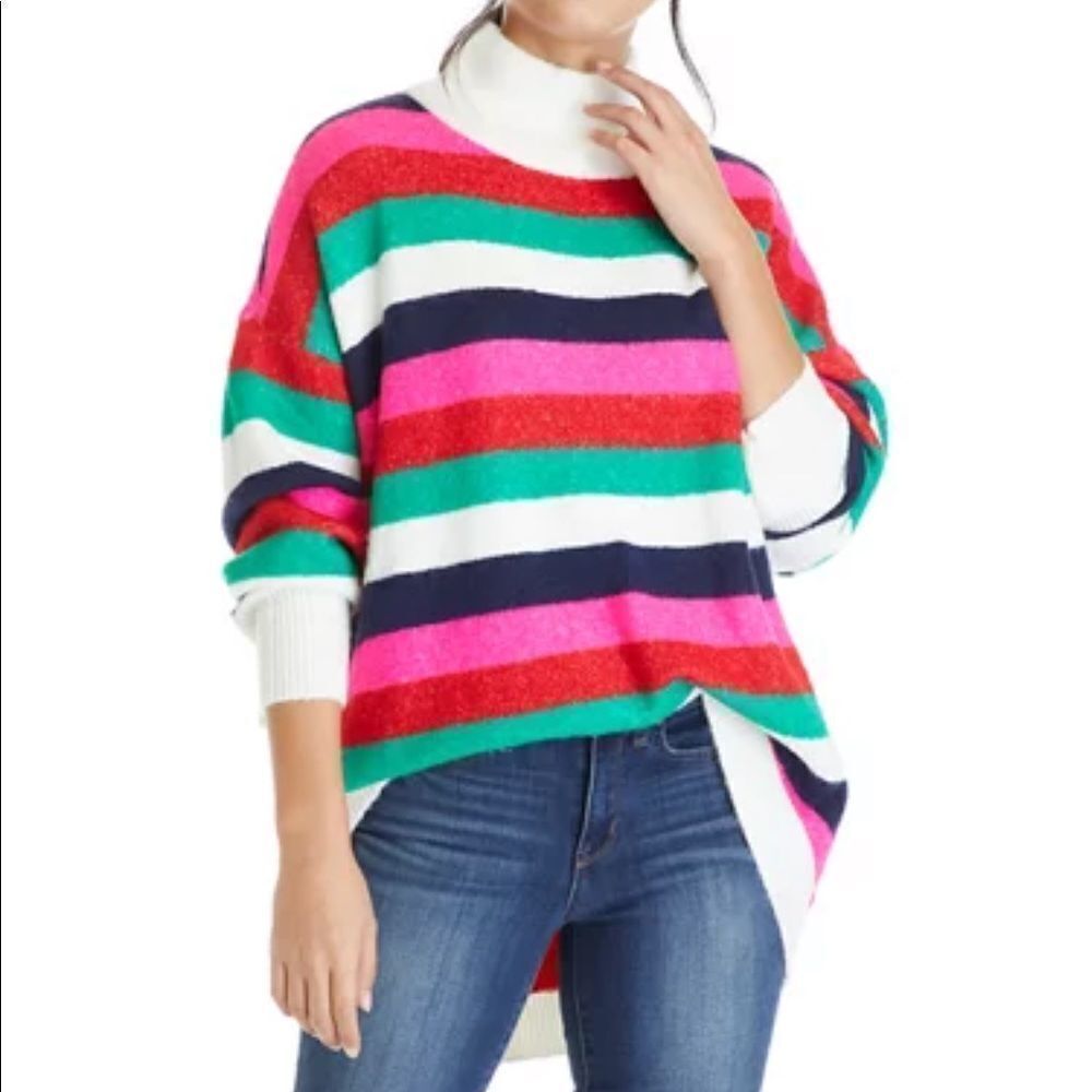 Crown & Ivy women's Long Sleeve‎ Oversized Mock Neck Sweater